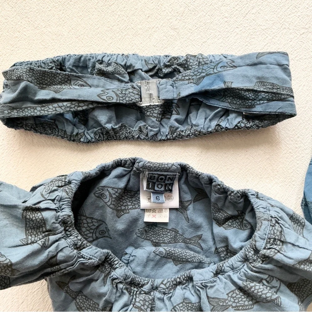 Bonton 6Y Fish Pattern Bikini - Picture 2 of 5